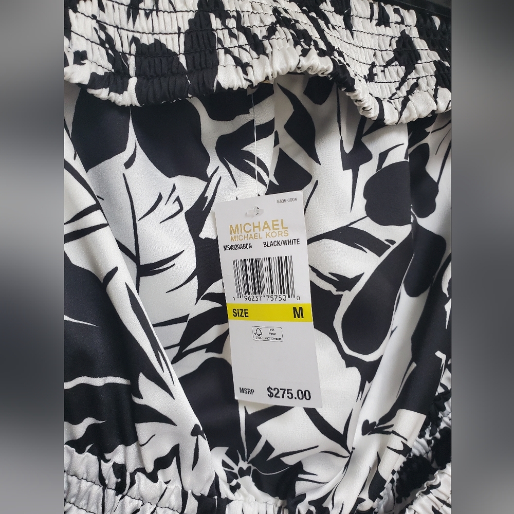 MICHEAL Michael Kors Satin Print Jumpsuit/Palm Print - Picture 3 of 9
